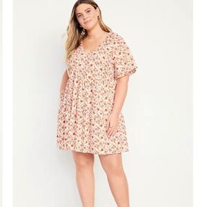 Old Navy V-Neck Mini Swing Dress in XL